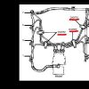 Ford 6.9 & 7.3 IDI Diesel line clamp Position Diagram